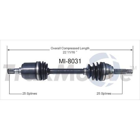Surtrack Axle Cv Axle Shaft, Mi-8031 MI-8031